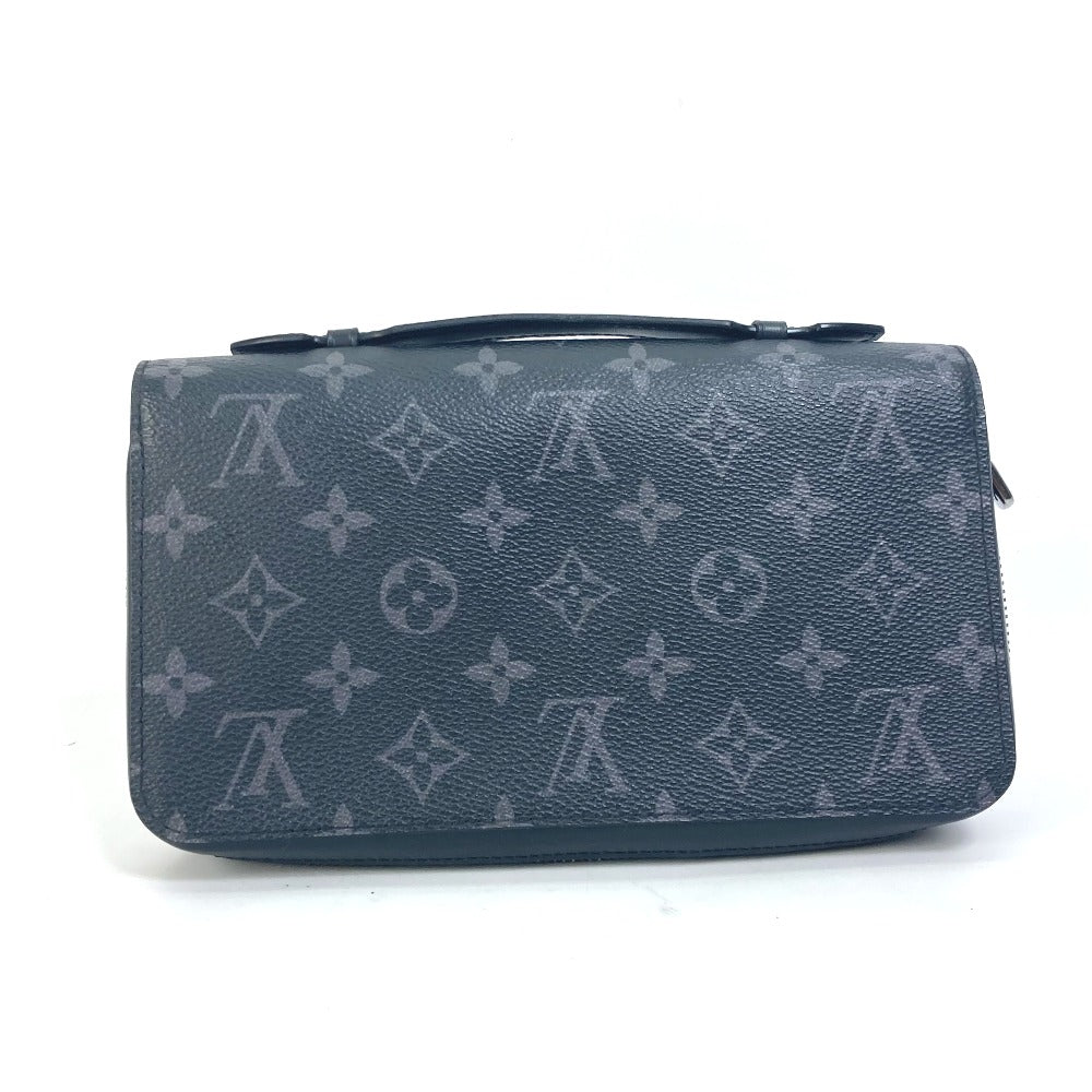 Louis Vuitton Long Purse M61698 Eclipse Monogram Canvas Black Wallet Case