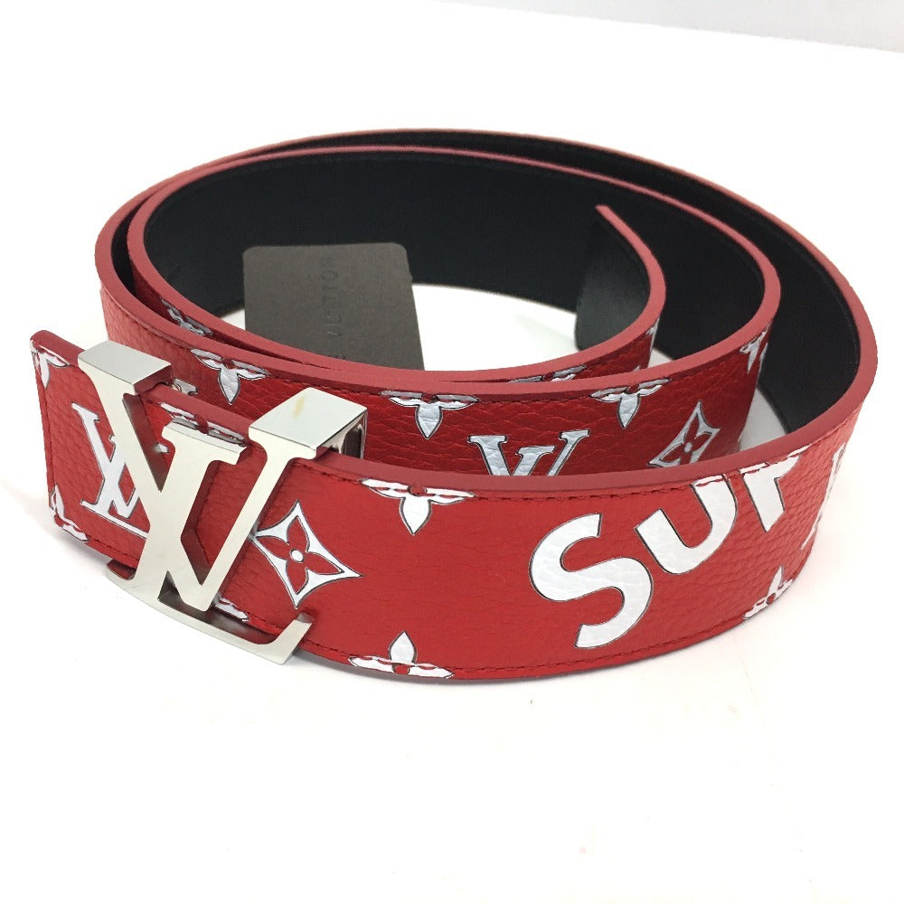 Louis Vuitton MP015 x Supreme Saintur Initial Monogram Leather Red Belt