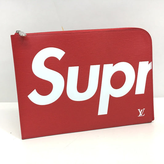 Louis Vuitton M67722 Epi x Supreme Epi Leather Red Clutch Bag 4