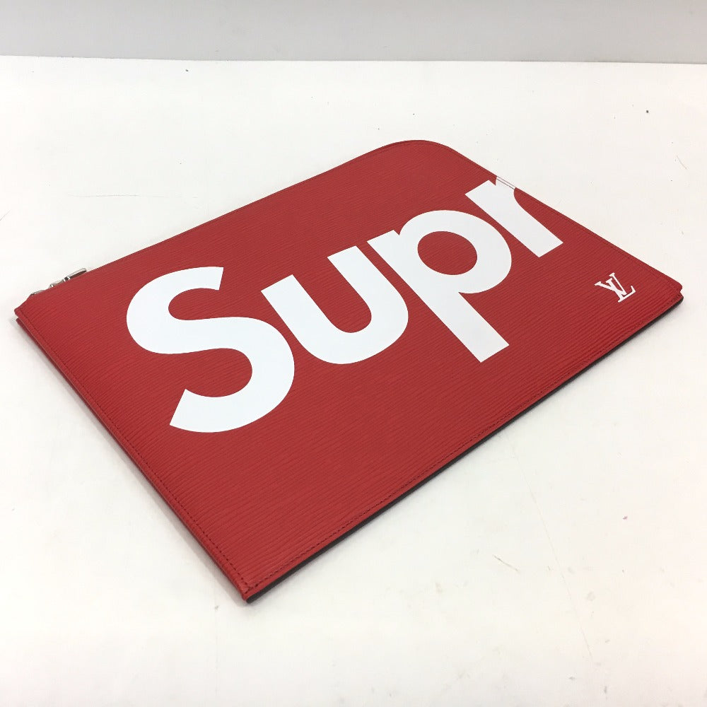 Louis Vuitton M67722 Epi x Supreme Epi Leather Red Clutch Bag 2