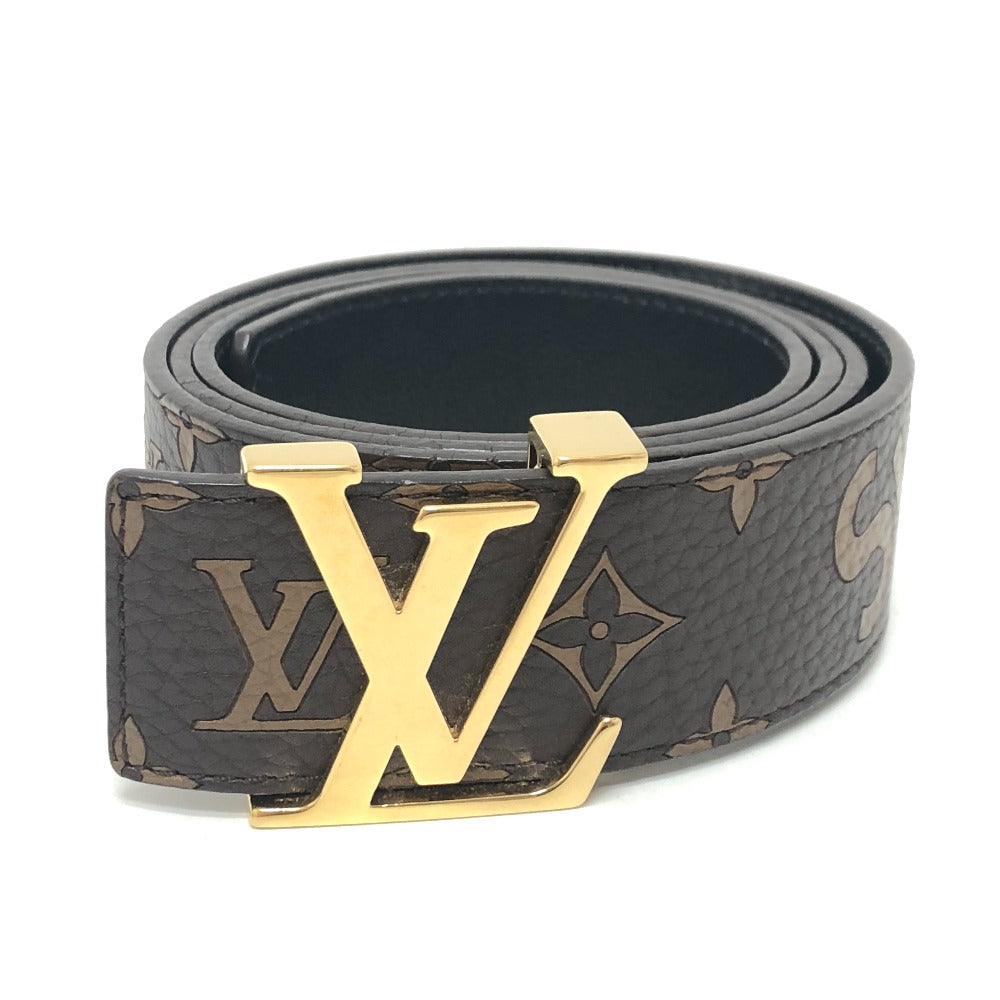 Louis Vuitton MP016 17aw x Supreme Saintur Monogram Leather Brown Belt