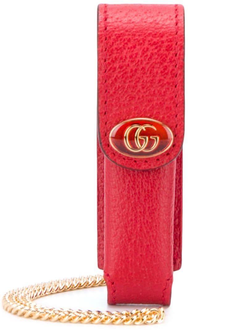 Gucci - GG lipstick chain link holder - men - Leather - One Size - Red