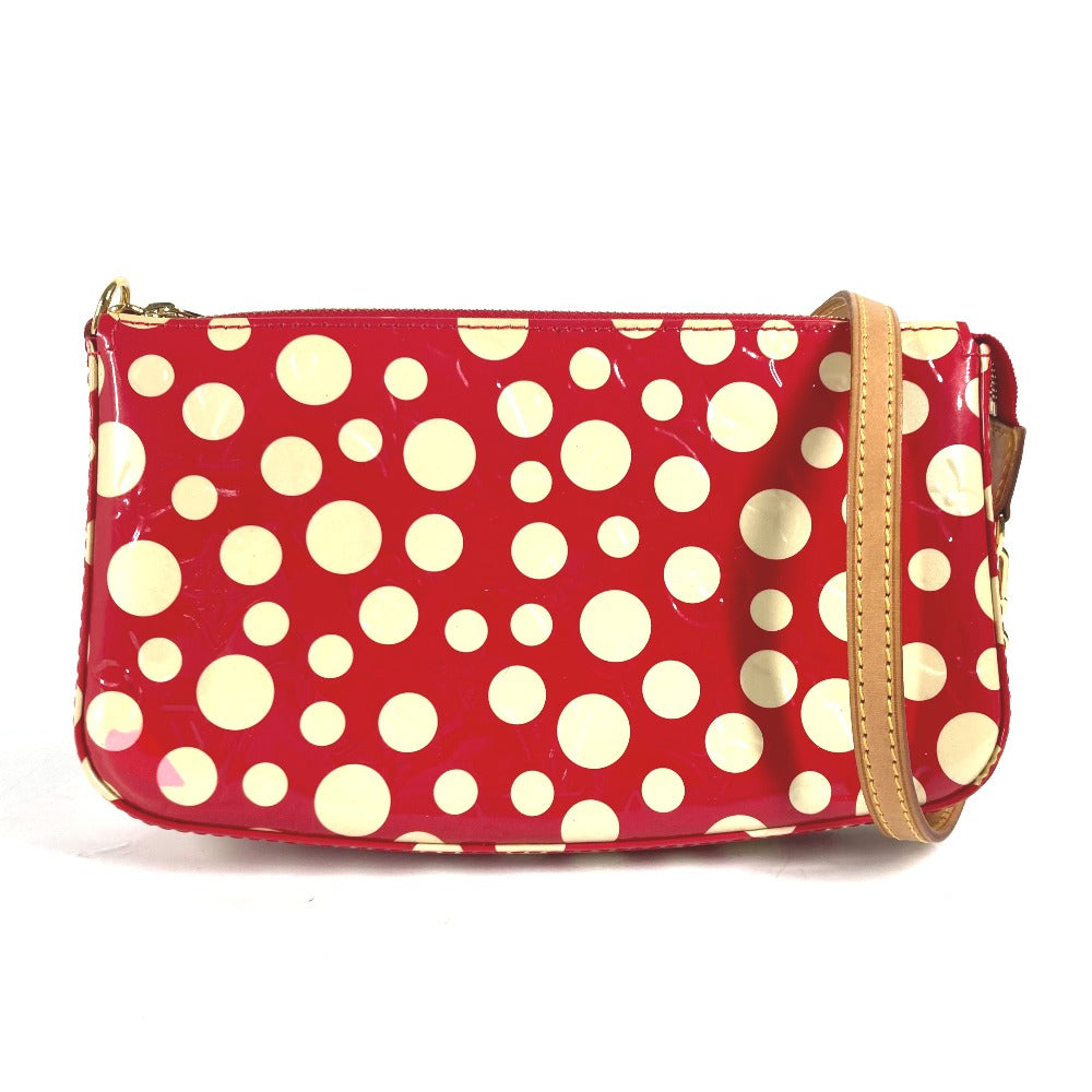 Louis Vuitton M91428 Vernis Yayoi Kusama collaboration Leather Patent Red Shoulder Bag