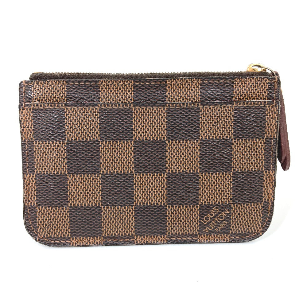 Louis Vuitton Coin N63094 Damier Pochette Canvas Brown Clutch Bag