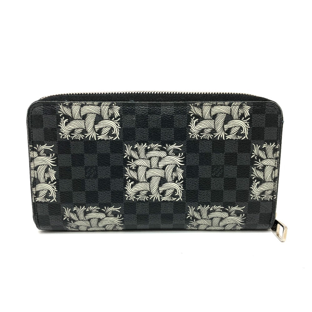 Louis Vuitton Long Purse ‚m61214 Damier Grafitto Canvas Black Wallet Case