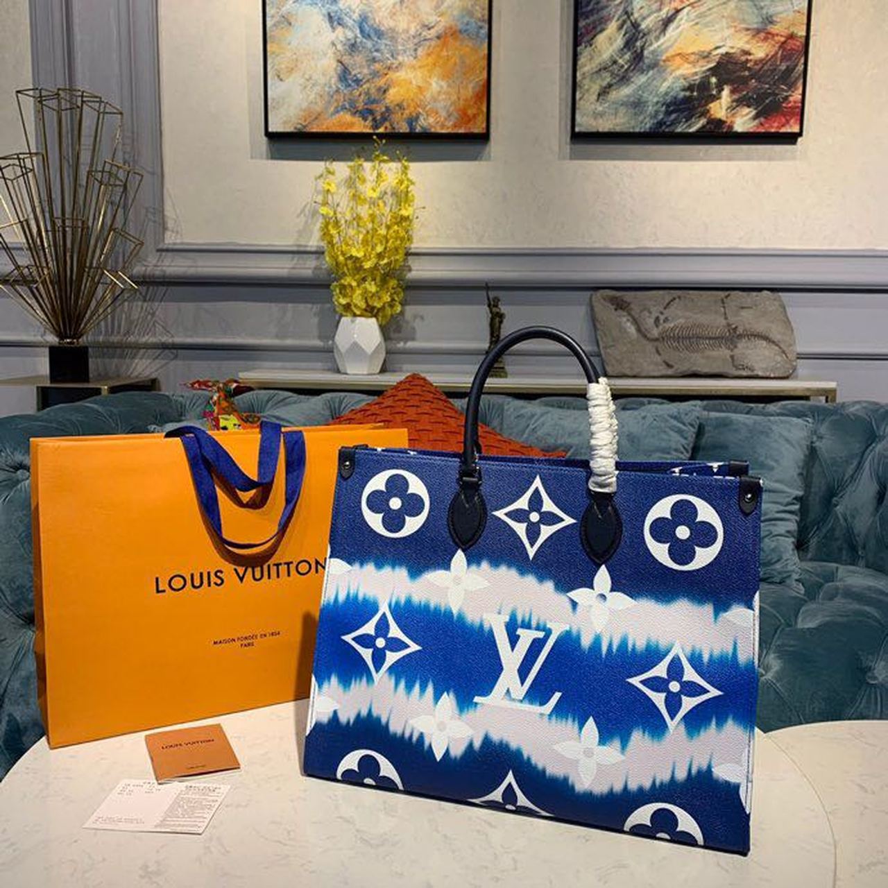 Top Quality Giant Top Quality Escale Onthego Monogram Blue Travel Bag