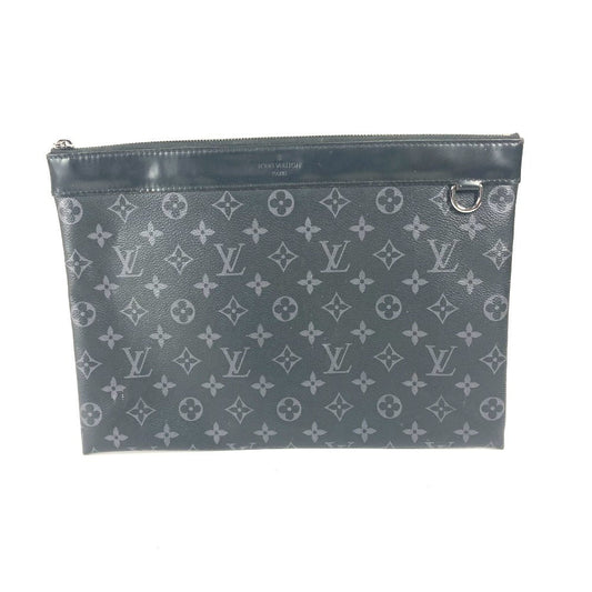 Louis Vuitton M62291 Eclipse Pochette Discovery Monogram Canvas Black Clutch Bag