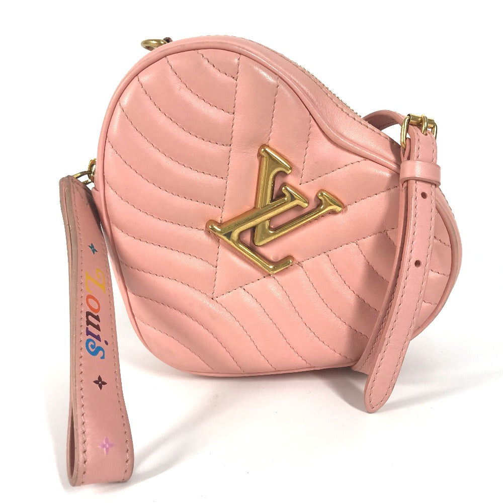 Louis Vuitton M53769 New Wave Heart Leather Pink Logo Shoulder Bag