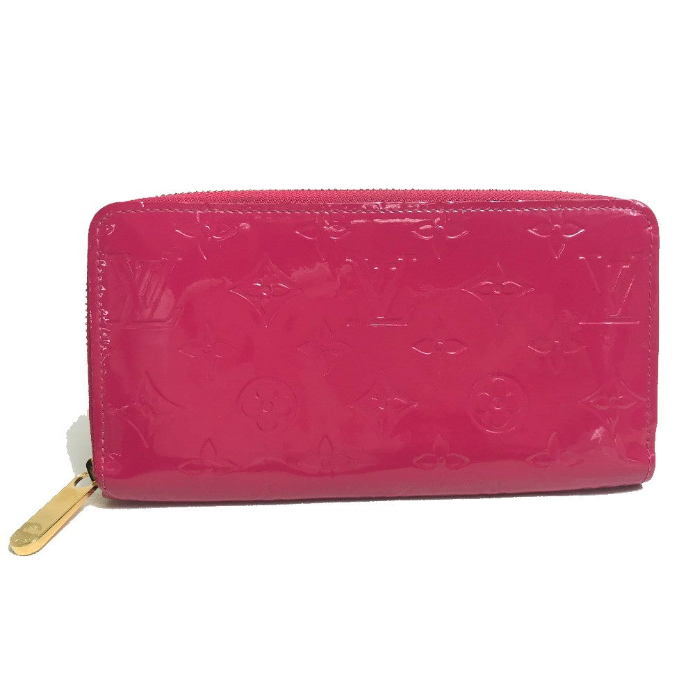 Louis Vuitton Long Purse M91597 Vernis Monogram Pink Wallet Case