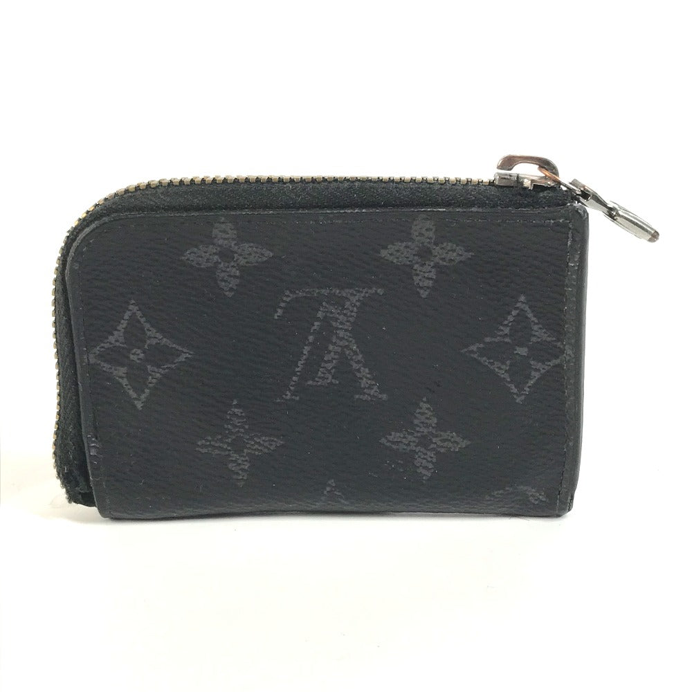 Louis Vuitton Coin M63536 Eclipse Portemonejour Monogram Canvas Black Handbag 4