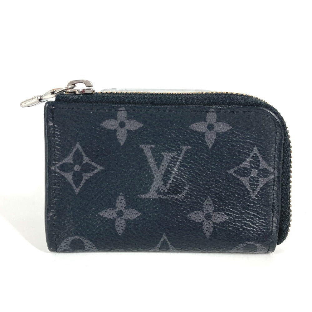 Louis Vuitton Coin M63536 Eclipse Portemone Monogram Canvas Black Handbag 6