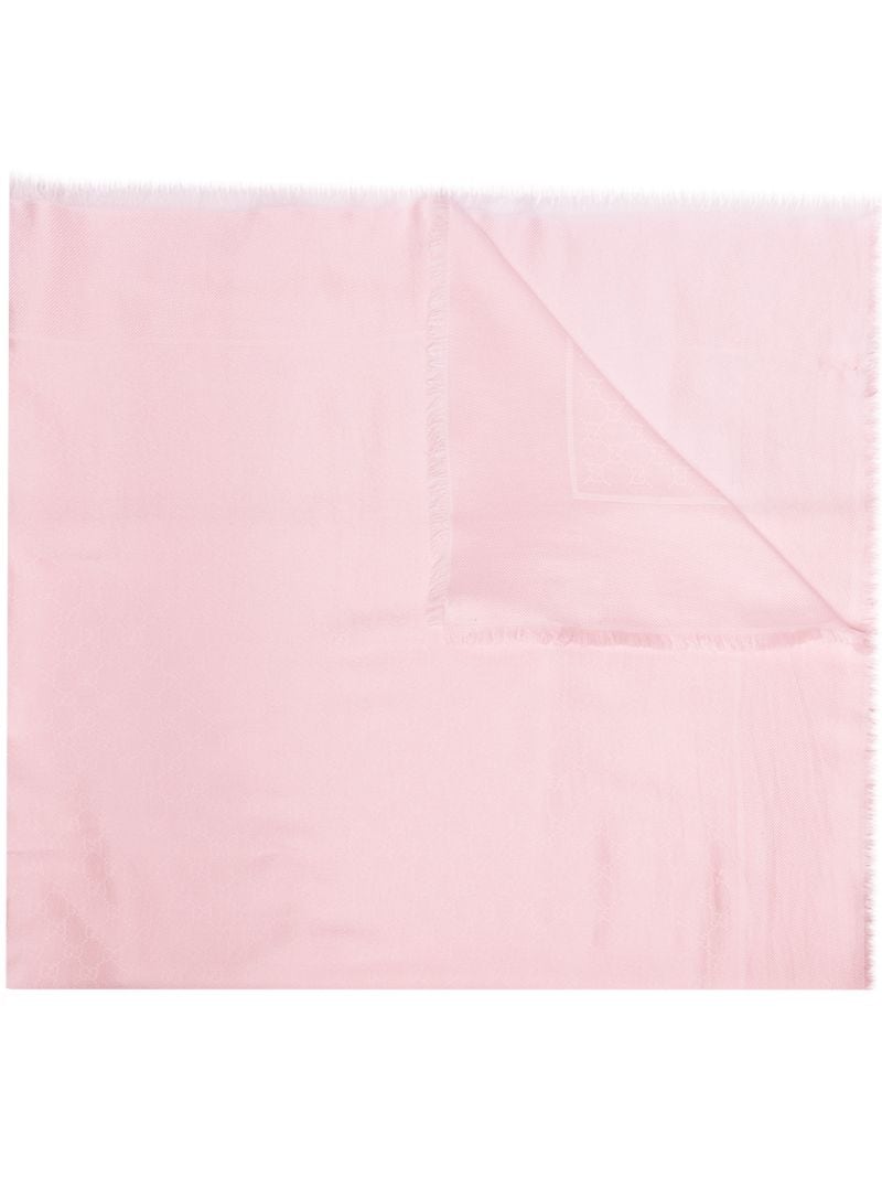 Gucci - GG jacquard scarf - women - Silk/Cotton/Wool - One Size - PINK