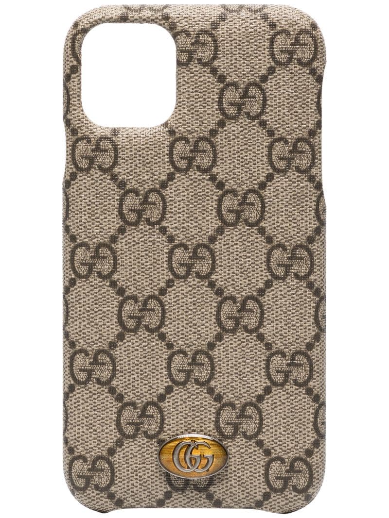 Gucci - iPhone 11 Ophidia GG Supreme case - women - Canvas - One Size - Brown