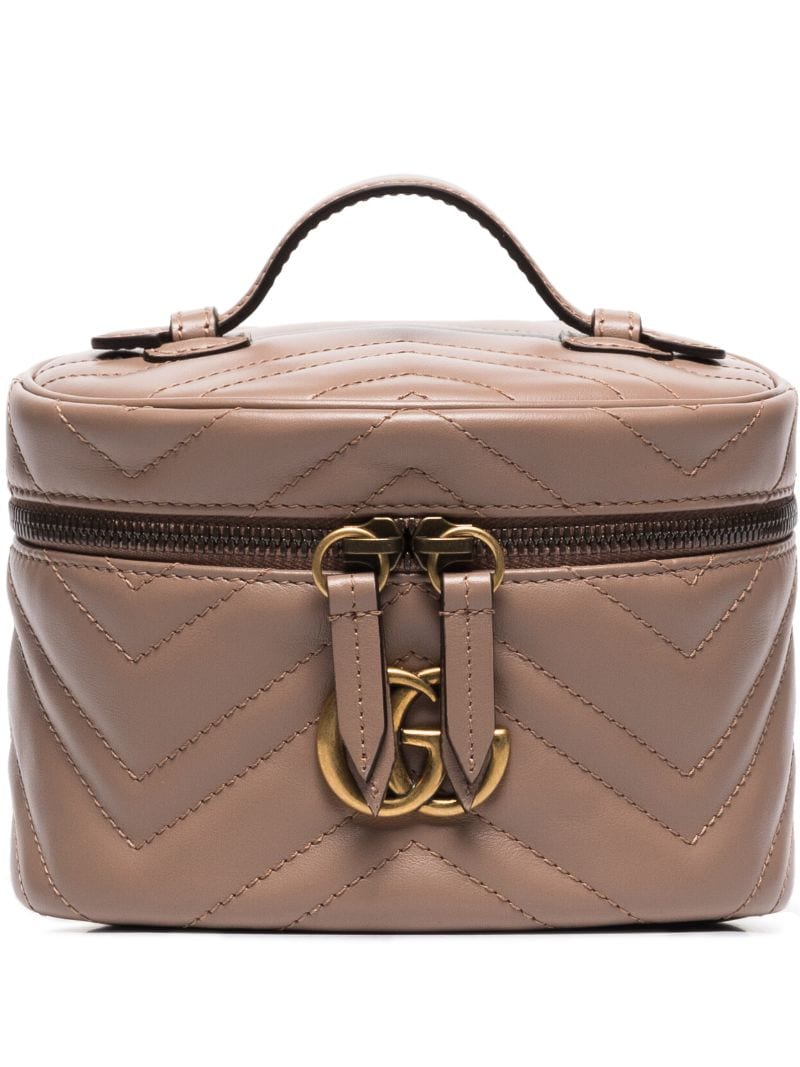 Gucci - mini Marmont quilted leather beauty case - women - Leather - One Size - NEUTRALS
