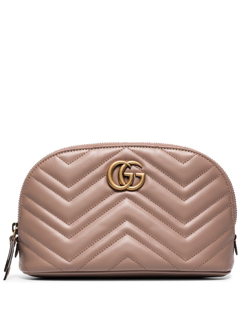 Gucci - GG Marmont cosmetic case - women - Leather - One Size - NEUTRALS