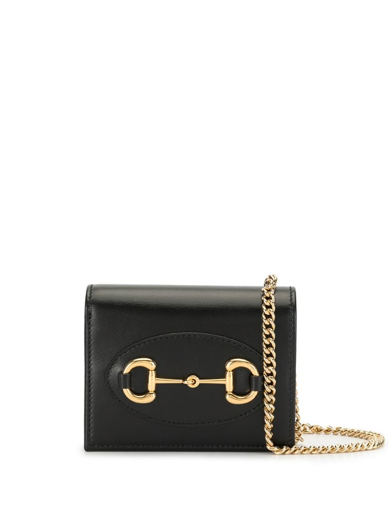 Gucci - Horsebit chain wallet - women - Leather - One Size - Black