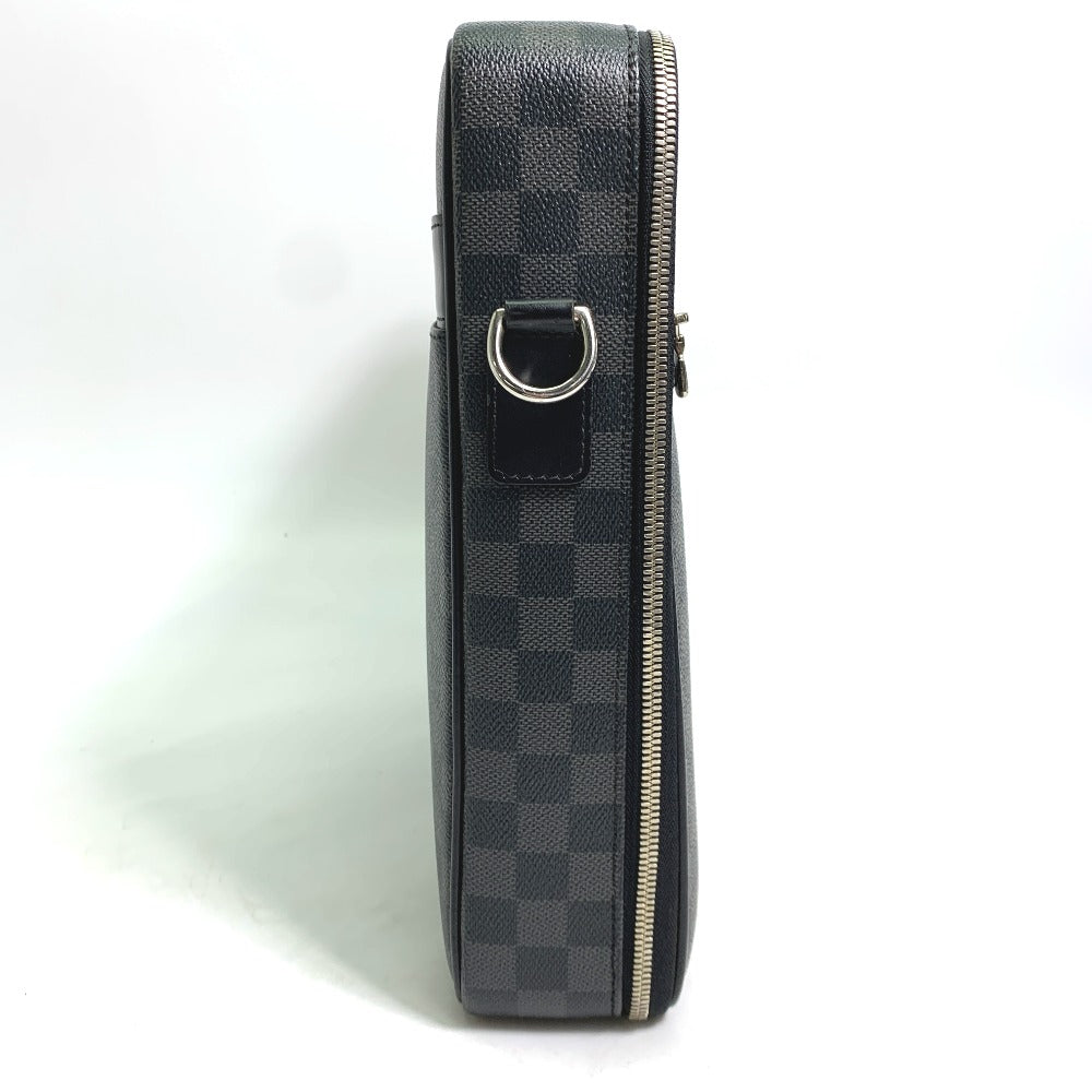 Louis Vuitton Business N58030 Damier Grafitto Damier Canvas Black Crossbody Bag