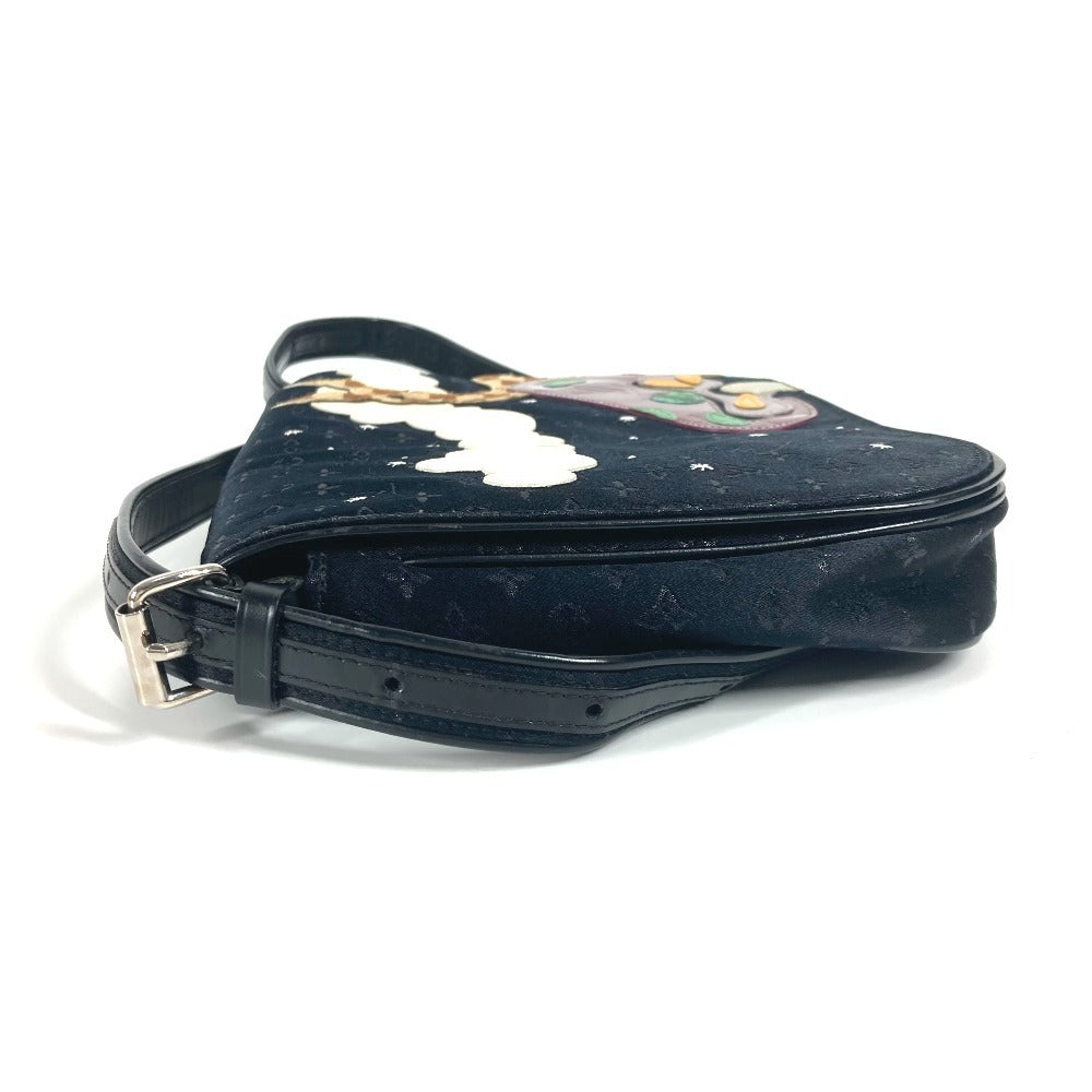 Louis Vuitton M92273 MonogramSatinCanvas Conte du Fe Black Shoulder Bag