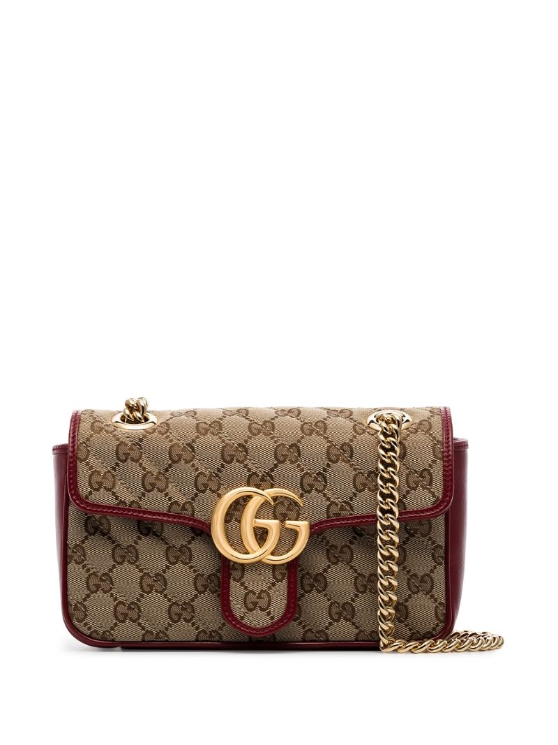 Gucci - mini Marmont GG shoulder bag - women - Leather/Canvas - One Size - Red