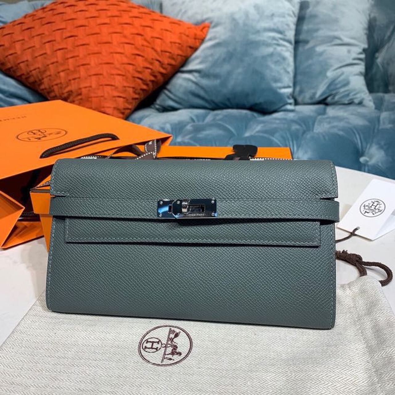 Top Quality Kelly Wallet To Go Woc Blue Gold Crossbody Bag