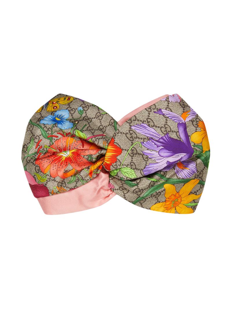 Gucci - GG flora headband - women - Silk/Polyamide - M - NEUTRALS