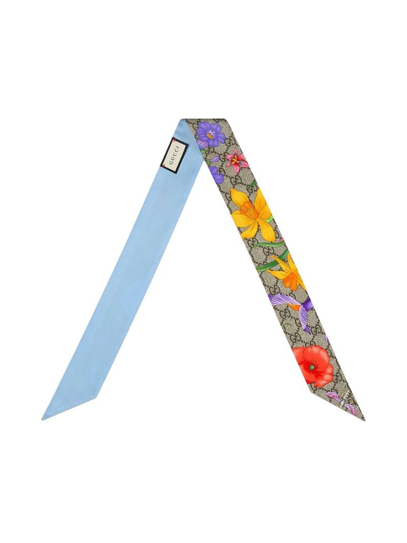 Gucci - GG Flora scarf - women - Silk - One Size - NEUTRALS