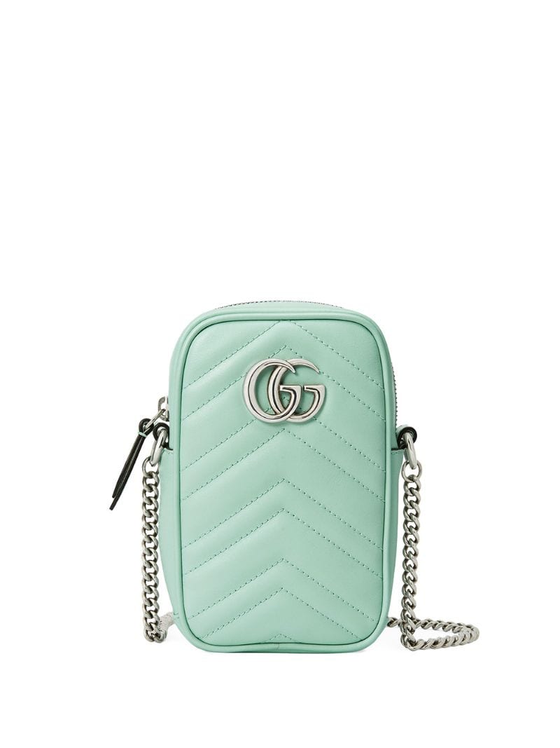 Gucci - GG Marmont leather mini bag - women - Leather/Viscose/Microfibre/Palladium Plated Brass - One Size - Green