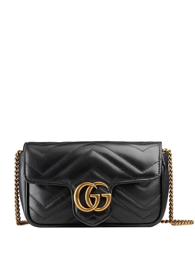 Gucci - GG Marmont matelassé leather mini bag - women - Leather/Gold Plated Metal - One Size - Black