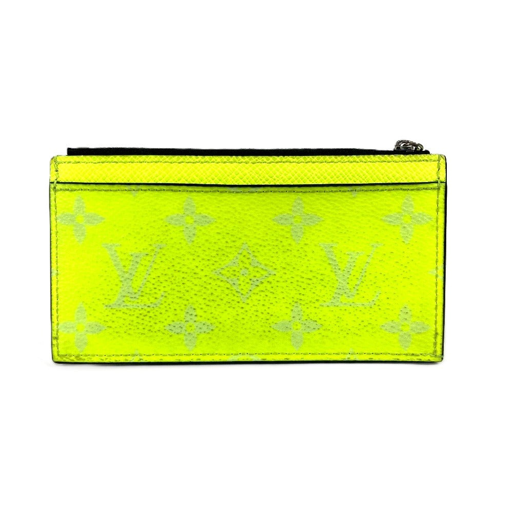 Louis Vuitton Coin M30320 Taiga Fluorescent yellow Monogram Leather Canvas Wallet Case