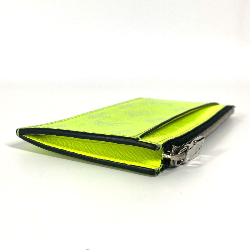 Louis Vuitton Coin M30320 Taiga Fluorescent yellow Monogram Leather Canvas Wallet Case