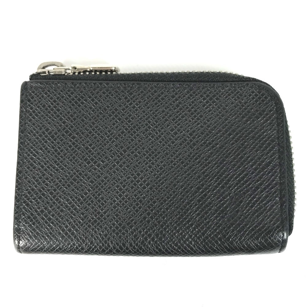 Louis Vuitton Coin M63375 Taiga Porto Leather Black Handbag