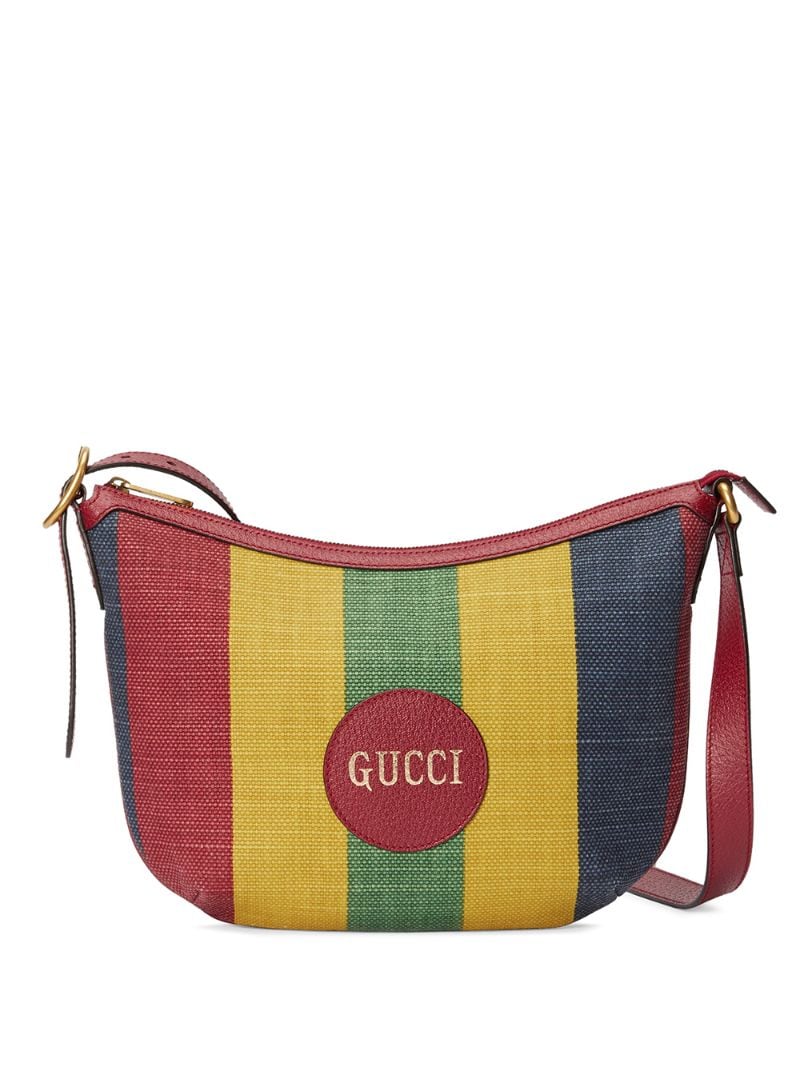 Gucci - Baiadera stripe shoulder bag - men - Cotton/Leather/Canvas - One Size - Red