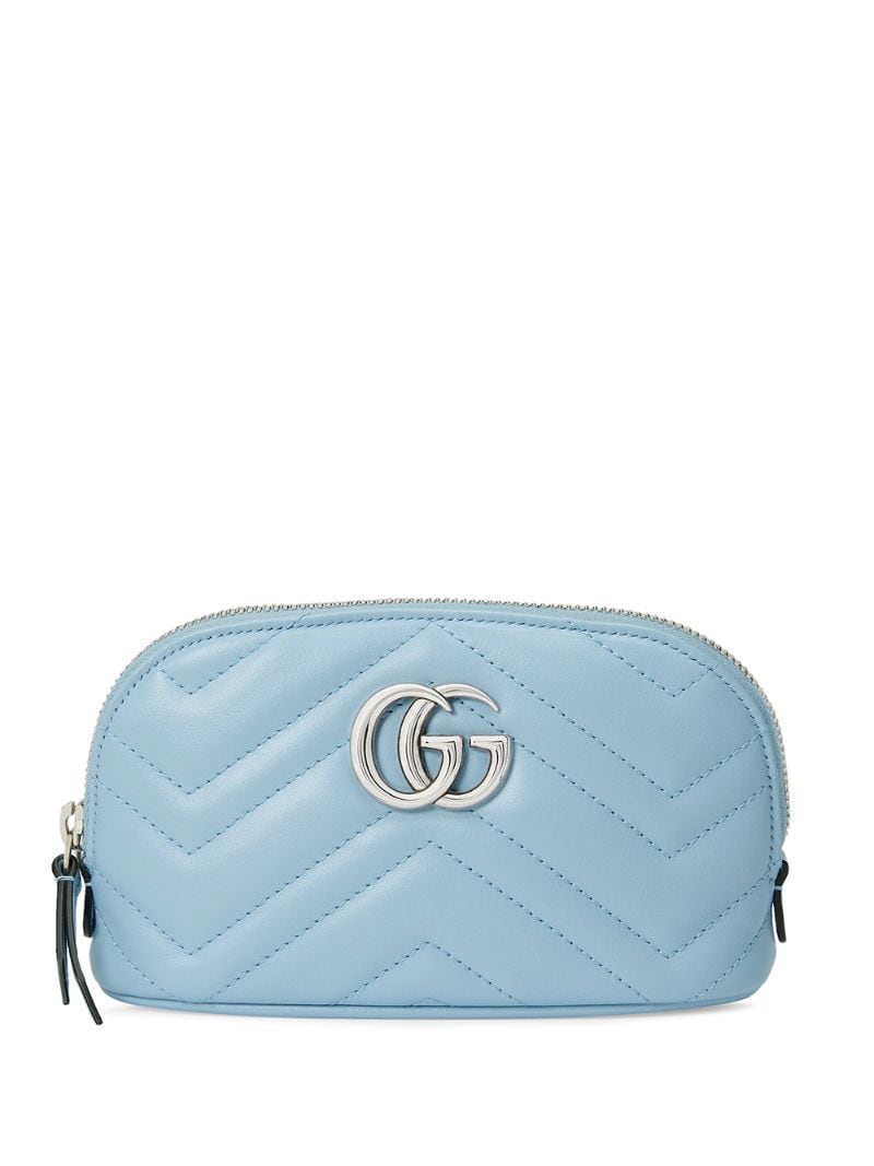 Gucci - GG Marmont makeup bag - women - Leather/Nylon - One Size - Blue
