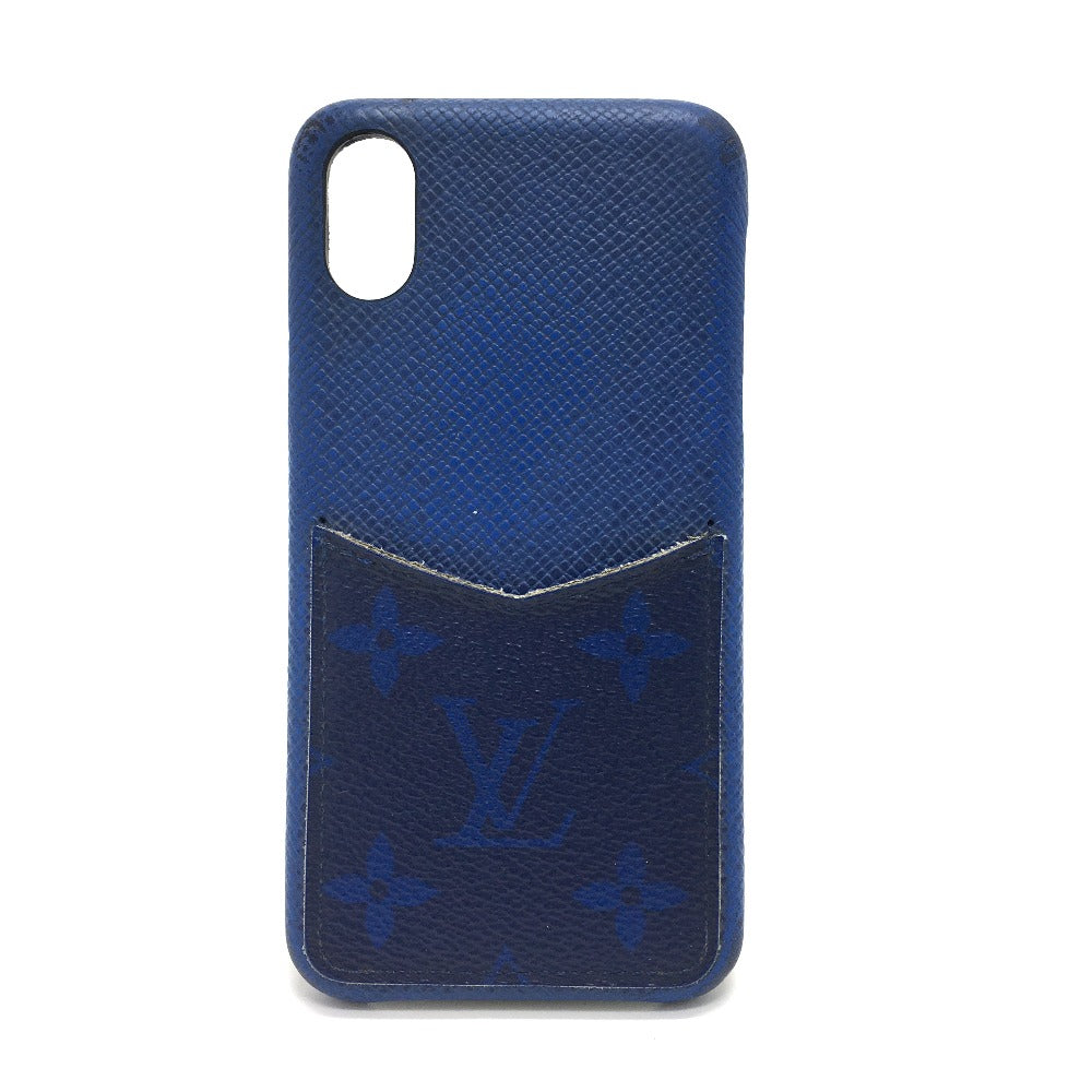 Louis Vuitton iPhone M67680 Taiga Taigalama IPHONE Monogram Leather Canvas Blue Handbag