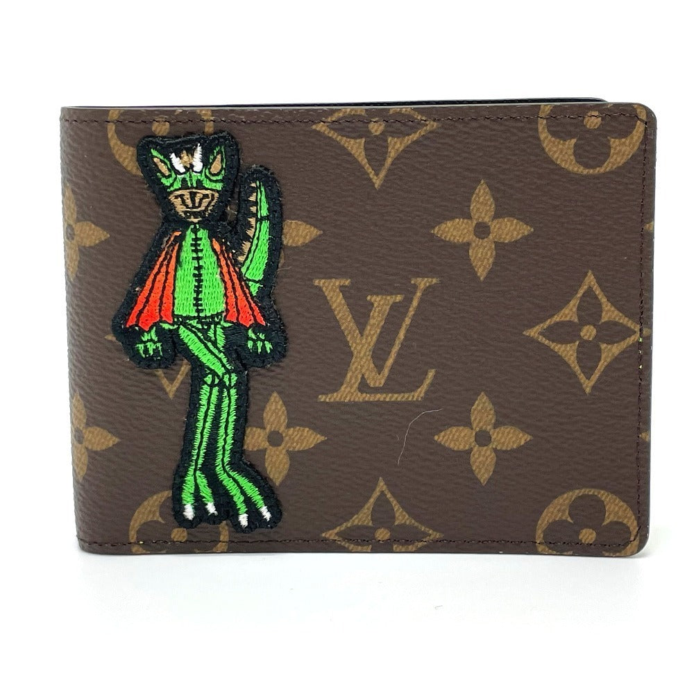 Louis Vuitton Folded M80156 Animal Monogram Canvas Brown Wallet Case