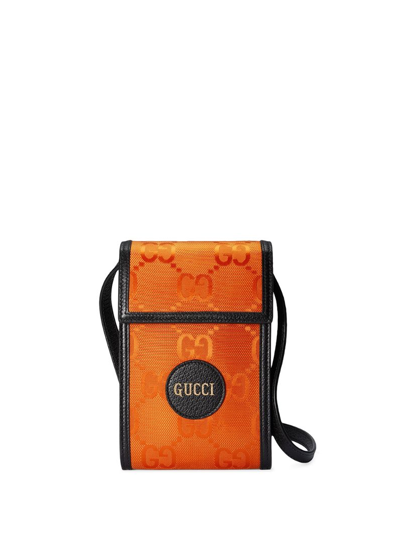 Gucci - Off the Grid GG Supreme phone pouch - unisex - Leather/Recycled Nylon - One Size - ORANGE