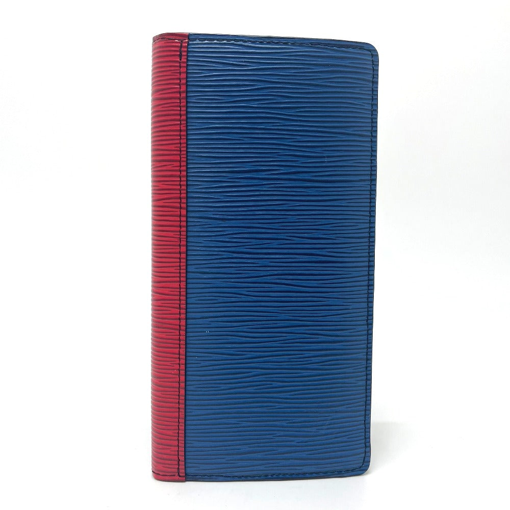 Louis Vuitton Long Purse M68718 Epi x Leather Blue Red Green Wallet Case