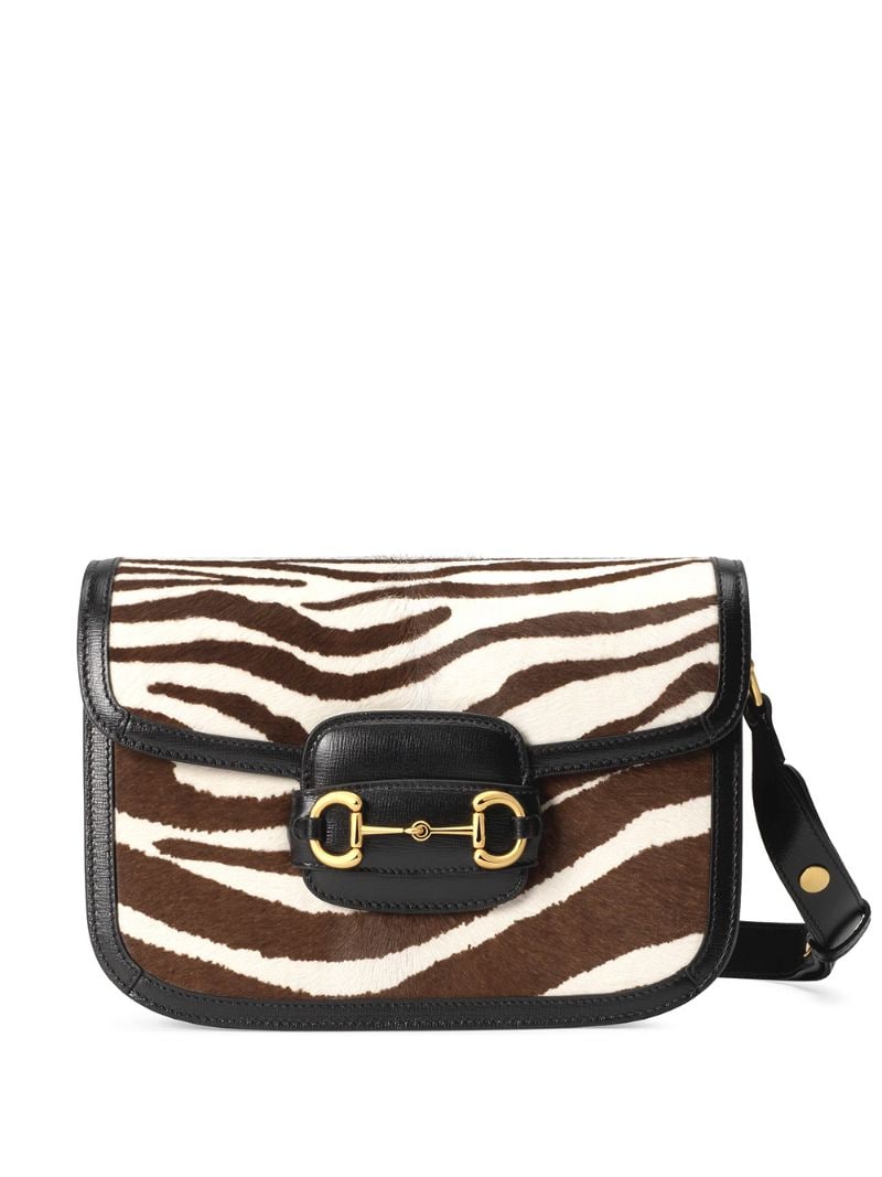 Gucci - Gucci 1955 Horsebit small shoulder bag - women - Leather/Calf Hair - One Size - Brown