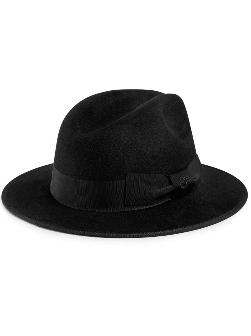 Gucci - bow-detail felt fedora - men - Felt - M, L - Black