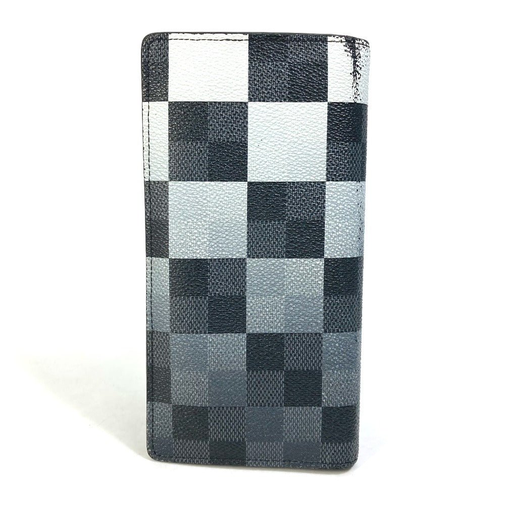 Louis Vuitton Long Purse N40415 PVC Damier Leather Canvas Black Wallet Case