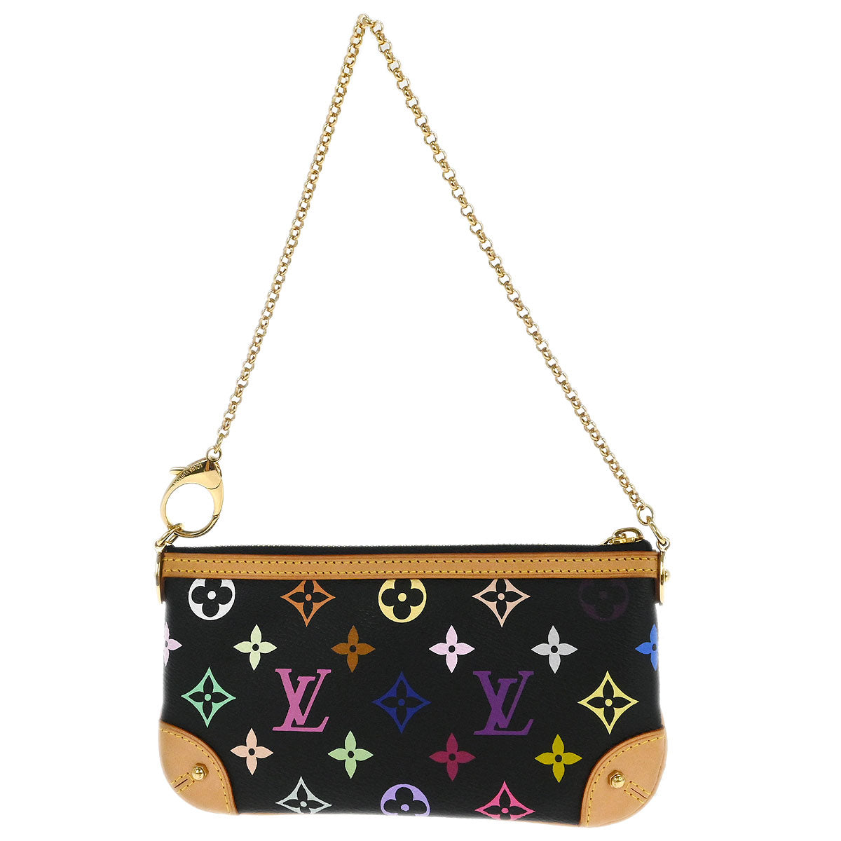 Louis Vuitton 2008 Black Multicolor Pochette Milla MM Handbag M60097