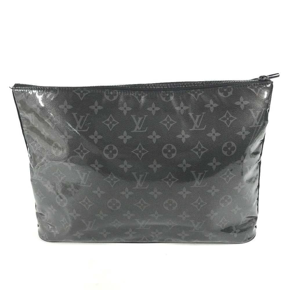 Louis Vuitton M63373 Plastics Eclipse Glaze Japan Monogram Leather Black Clutch Bag