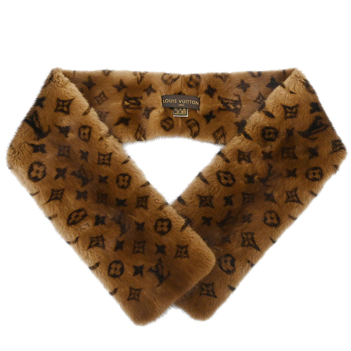Louis Vuitton * Monogram Mink Shawl Stole