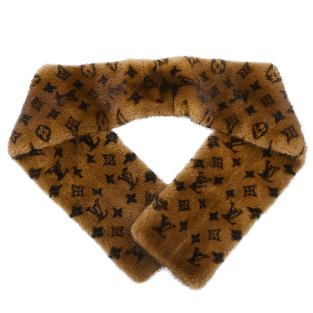 Louis Vuitton * Monogram Mink Shawl Stole