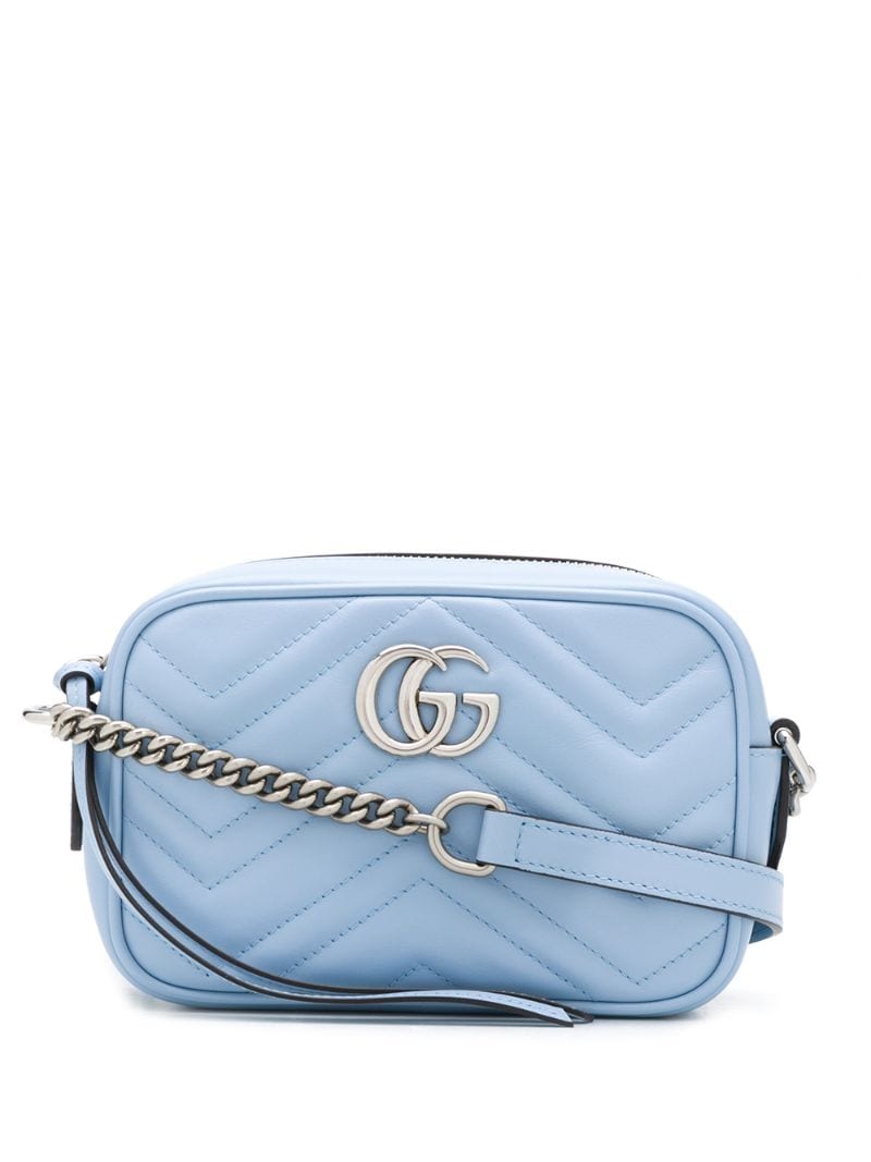 Gucci - mini GG Marmont crossbody bag - women - Leather - One Size - Blue