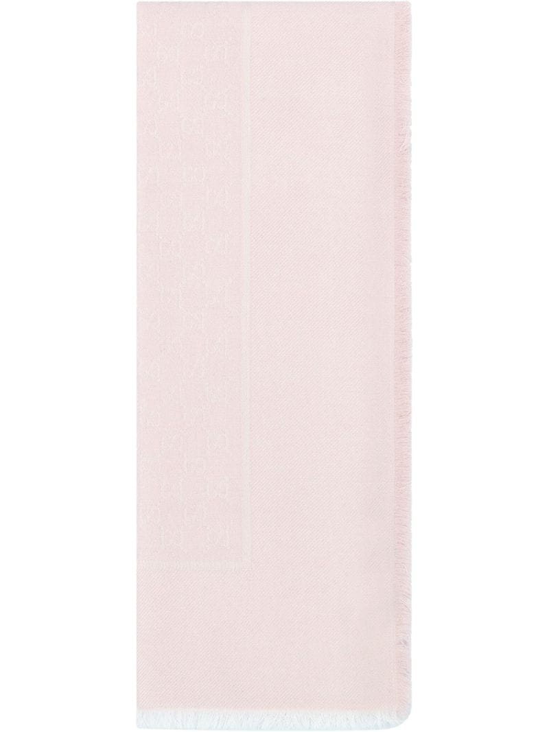 Gucci - GG jacquard scarf - women - Silk/Cotton/Wool - One Size - PINK
