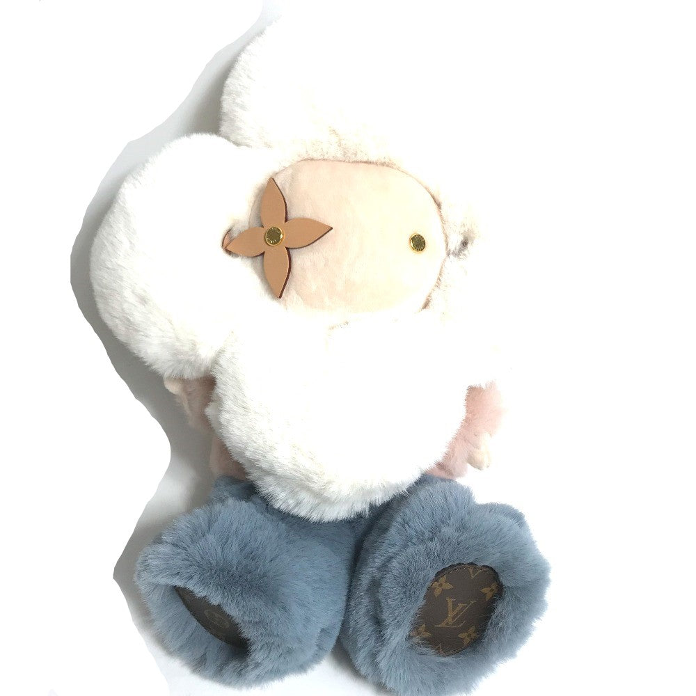 Louis Vuitton Plush Doll Plush Dudu Vivienne Leather White Handbag