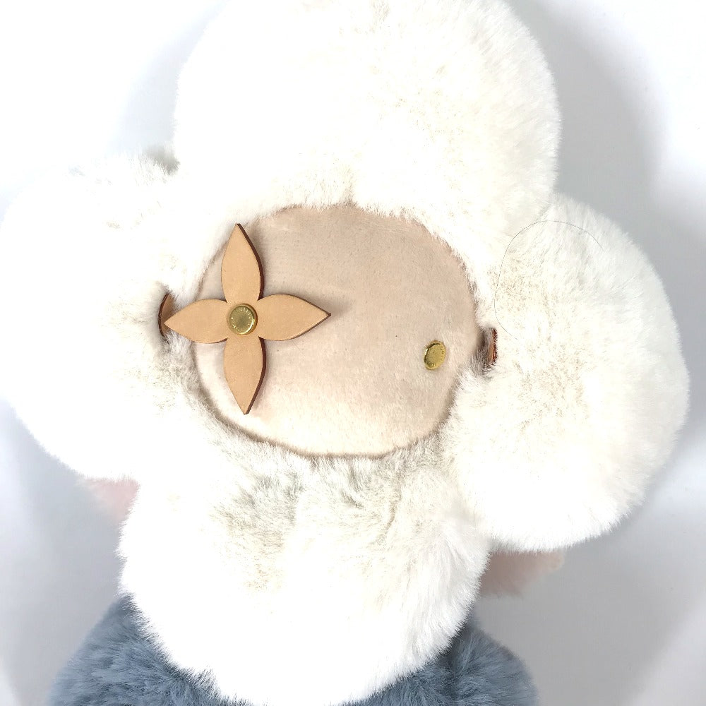 Louis Vuitton Plush Doll Brushed Shiny fur Leather Calf White Handbag