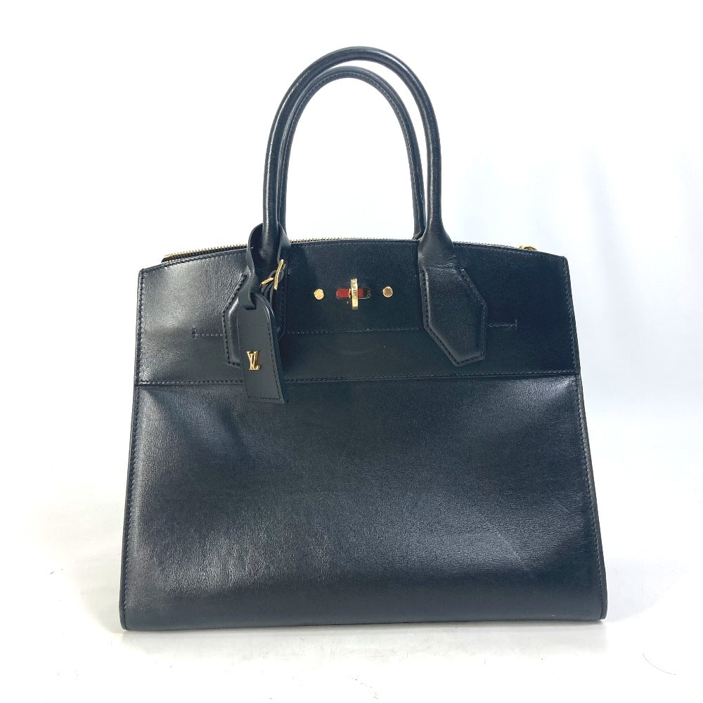 Louis Vuitton M53015 City Steamer MM Leather Black Handbag