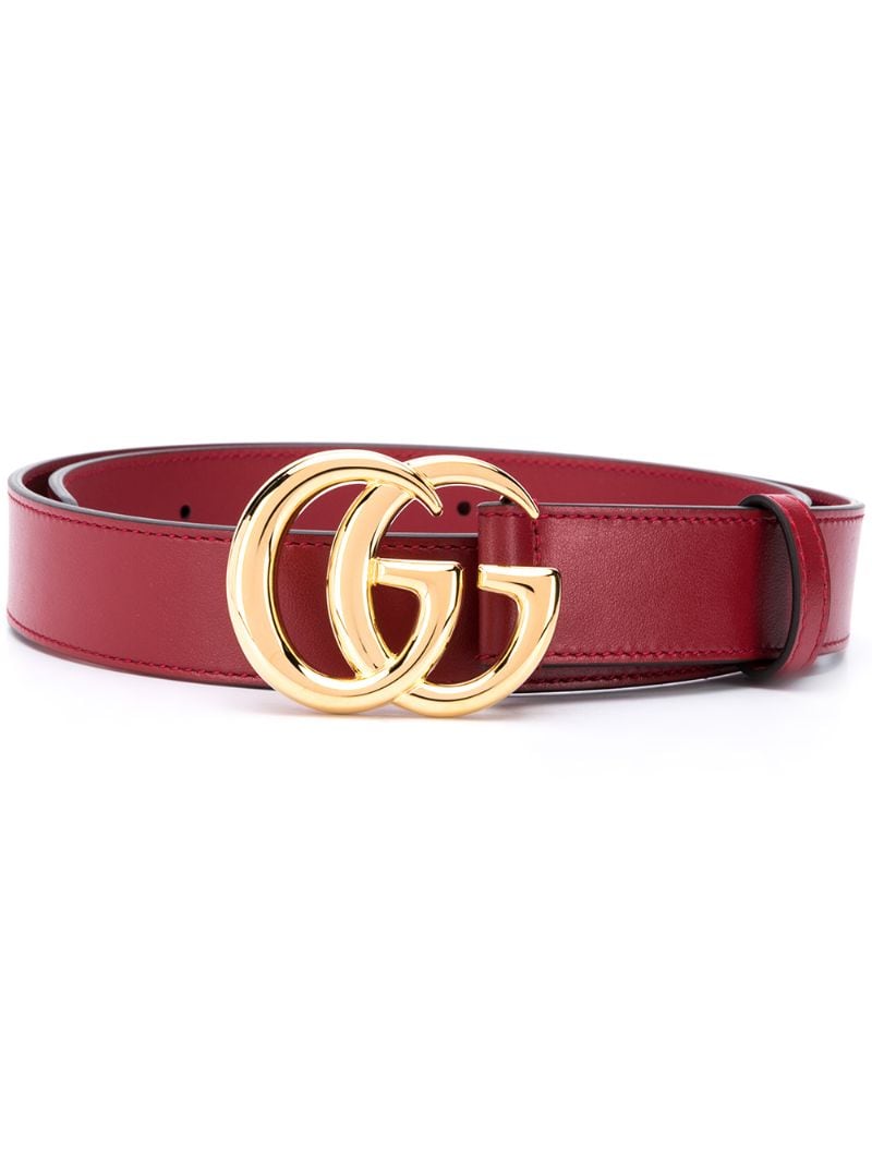 Gucci - Double G buckle belt - men - Calf Leather - 75, 80, 85, 90, 95, 100 - Red